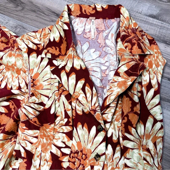 NWOT Free People Shasta Printed Courdoroy Jumpsuit One Piece - Picture 4 of 6